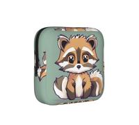 Cartoon Cute Raccoon Print Multifunctional Storage Bag Pad Bag Skin-Friendly Period Pouch Reusable Tampon Bag for Female