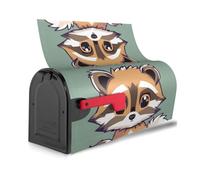 Cartoon cute raccoon Print Reusable Mailbox Cover Waterproof Mailbox Decor Magnetic Sun Protection Unique