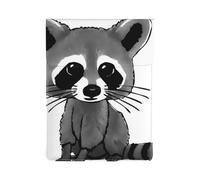 Cartoon Cute Raccoon, PU Leather Laptop Sleeve, Notebook Bag Laptop Case Sleeve Tablet Briefcase