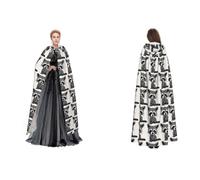 (Cartoon Cute Raccoon) Unisex Hooded Cloak Cape Robe Cosplay Halloween Christmas Fancy Dress Costumes For Adults