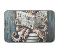 Cartoon Cute Red Animal sea Reads Newspaper Summer pet Cooling mat for Dogs Self Cooling Blanket for Dogs for Hamster Outdoor Cats Cute tapete refrescante para mascotas M