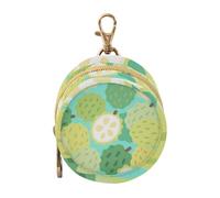 Cartoon Cute Shakya Fruit Green Infants Baby Pacifier Storage Case with Zipper and Clip Key Chain Wallet, Neutral Baby Items