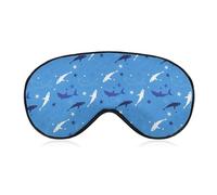 Cartoon Cute Shark Sleep Eye Mask Blocks Light Cover Eyeshade for Men Women