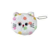 Cartoon Cute Spotted Animal Plush Wallet Earphones Coins Portable Miscellaneous Storage Bag Bear Rabbit Pendant Cat Keychain