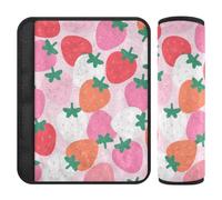 Cartoon Cute Strawberry Pink 2 Pack Shoulder Strap Protects Your Neck and Shoulders for Truck funda para cinturón de carro