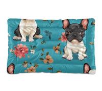 Cartoon Cute Sweet Dog White Washable Pet Mattress Non-Slip Soft Comfortable Cat Kennel Crate Pad for Large Jumbo Medium Small Dogs 36" x 24"