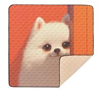 Cartoon Cute Unique Puppy Peek-a-Boo Large Sturdy Baby Gym & Activity Mat for Floor 1-Piecing Kicking Mat for Babies Infants Toddlers, 50'' x 50''