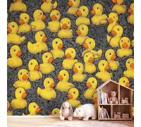Cartoon Cute Wall Mural Wallpaper, Rubber Ducks Wallpaper Decorative Wall Mural for Bedroom Study Living Room Home Decor Photo, 356 x 256 cm(W x H)