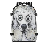Cartoon Cute White Funky Poodledogs Anti Theft Backpack Water-resistant Lightweight Backpack For Women Work Bag Travel Essentials for Women & Men Outing Work Family Travel mochila para viaje 20L