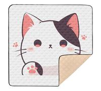 Cartoon Cute White Funny Dog Large Sturdy mat for Baby to Play on Floor for Floor 1-Piecing Foldable Kicking Mat for Babies Infants Toddlers, 50'' x 50''tapete de gimnasio para