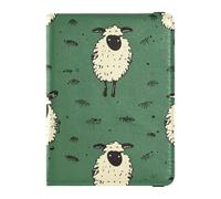 Cartoon Cute White Goat Leather Passport and Vaccine Card Wallet Combo Wallet Combo Passport Holder Combo with Vaccine Card Slot Lightweight, Cartoon cute white goat, One Size