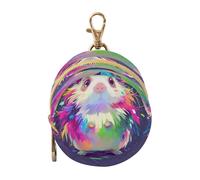 Cartoon Cute White Mouse Newborned Girl Pacifier Storage Case with Zipper and Clip Coin Purse Change Holder, Everything Storage pouching caja de almacenamiento para biberones