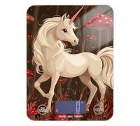 Cartoon Cute White Unicorns Mushroom bariatric Food Scale for Kitchen Essentials 11lb/0.18oz, 5kg/5g LCD Display gram Kitchen Scale with 4 Unit for Espresso Espresso Espresso báscula para cocina