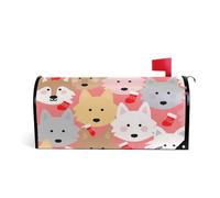 Cartoon Cute Wolf Red Decorative mail box covers magnetic for thanksgiving cute st Patrick's day mailbox covers standard size cover para buzon