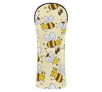 Cartoon Cute Yellow Bee Golf Headdress Set Numerical Marker Headsets For Golf Driver Head Covers