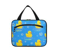 Cartoon Cute Yellow Duck Hanging Personal Item Travel Bag with Hook, Designer Compact Toiletry Bags for Women Travel Backpacking Bolsa para guardar maquillaje L