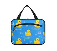 Cartoon Cute Yellow Duck Hanging Toiletry Bag for Men with Hook, Designer Cute kit Bag for Adults Cruises cartera para maquillaje L