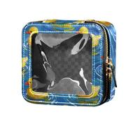 Cartoon Cute Yellow Duck Leather Organizer Bags Makeup Bag Organizer Makeup Organizer for Travel