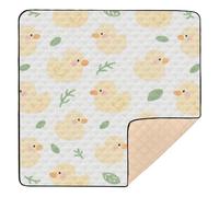 Cartoon Cute Yellow Duck Soft Padded Baby Floor Play mat for Floor Cozy Breathable foldablummy Time Mat for Babies Infants Toddlers, 50'' x 50''tapete Piano para Bebes