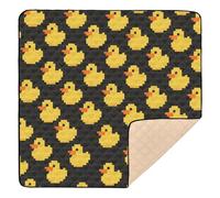 Cartoon Cute Yellow Pixel Duck Large Sturdy Baby Girl Play mat for Indoor Outdoor Washable Foldable Baby Crawling Mat for Babies Infants Toddlers, 50'' x 50''con Musica para Bebes