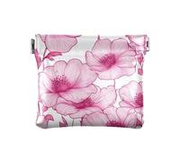 Cartoon Death Floral Light Peach Women's Small Leather Change Purse Fancy Card Cases Money Organizers for Ladies, cartoon Death floral light peach, One Size, Modern