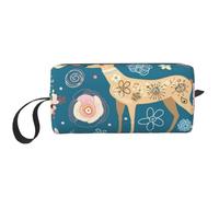 Cartoon Deer Flower Travel Makeup Cosmetic Bag with Handle | Large Men'S Wash Bag Women'S Make Up Case For Bathroom Travel Gym