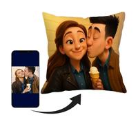 Cartoon Design Custom Photo Pillow Case, Personalize Your Gift for Family & Friends with Unique Designs for Christmas & Birthdays