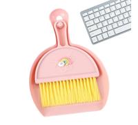 Cartoon Desktop Cleaning Set - Portable Keyboard Dustpan, able Broom Kit | Comfortable Computer Keyboard Cleaner Touch, Multi Function Broom for Drawers (8.07x5.79 Inches) (Blue, Green, P