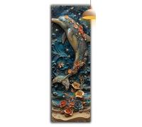 Cartoon Diamond Art Kits Adults, 5D Dimond Painting Shark Paint by Numbers for Adults, Large Diamond Art 19.69 x 59.06 inches, DIY Crystal Rhinestone Cross Stitch Craft Bedroom Decor,Gifts Men G2-1140