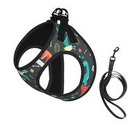 Cartoon Dinosaur Compact Pet Suspender Vest-The Perfect Small Pet For A Comfortable Walk
