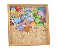 Cartoon Dinosaur Doodle Puzzle Intelligence Hand-drawn Wooden Animal Graffiti Jigsaw coloring Jigsaw puzzles and
