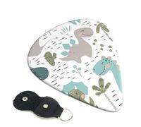 Cartoon Dinosaur Guitar Picks 6-Pack - Pick Set (0.46mm / 0.71mm / 0.96mm) Suitable For Guitar And Ukulele Playing