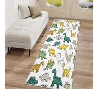 Cartoon Dinosaur Hallway Runner Rug, Cute Animal Carpet Runner Non-Slip Washable Soft Short Pile Rug for Entryway Kitchen Bedroom Home Decor, 60x180cm Rf5V82a