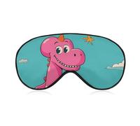 Cartoon Dinosaur Images Eye Mask for Women & Men, Breathable & Adjustable Eye Cover, Ultra Soft Sleep Mask, Lightweight Travel Blindfold for Airplane, Nap, Night Sleeping