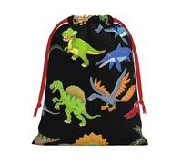 Cartoon Dinosaur Images Print Drawstring Gift Decor Bag Reusable Birthday Wedding Anniversaries Daily Storage