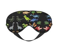 Cartoon Dinosaur Images Print Eye Mask for Sleeping Light Blocking,Soft Breathable Eye Mask,Adult Party Eyeshade Favors