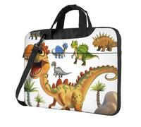 Cartoon Dinosaur Images Print Laptop Bag Case 15.6 inch, Computer Sleeve Cover with Shoulder Strap and Handle Briefcase Carry Case for Men Women to Work School Travel