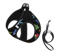 Cartoon Dinosaur Images Printing Puppy Summer Vest Harness With Reflective,Dog Accessories For Small Medium Large Dogs And Cats