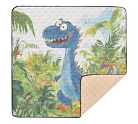 Cartoon Dinosaur Jungle Chidlikes Soft Thick Baby Play Mat for Indoor Outdoor Comfortable Foldable Padded Baby Mat for Baby Toddler Infant, 50'' x 50''alfombrilla de actividad