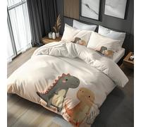 Cartoon Dinosaur King Size Duvet Cover Sets for Kids Boys Girls - Cute Dinosaurs Kawaii Animal Bedding & Bedroom Decor, Super Soft Microfiber Quilt Cover and 2 Pillowcases, with Zip SD-1265