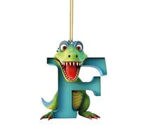 Cartoon Dinosaur Letter Christmas Ornament 3D Acrylic Christmas Tree Decoration Pendant Dinosaur Theme Party Decoration Dinosaur Pendant