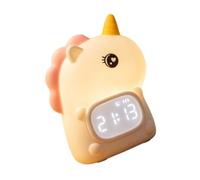 Cartoon Dinosaur Nightlight Electronic Timer Alarm Clock with Silicone Soft Body and 2000mAh Battery for Bedroom Baby Room and Travel Use Cartoon Nightlight Alarm Clock