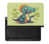 Cartoon Dinosaur Passport Holder with Card Slots Portable Passport Cover Compact Waterproof Passports Protector