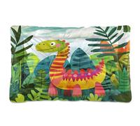 Cartoon Dinosaur Prehistoric Jungle Washable Dog Beds Crate Pad Soft Comfortable Anti-Slip Bottom Dog Crate Pad for Medium/Large Dogs 24" x 18"
