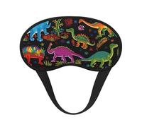 Cartoon Dinosaur Sleep Mask for Side Sleeper, Blackout Eye Mask for Women Men, Zero Pressure Sleeping Masks Soft Breathable Eye Cover Comfortable Blindfold Eyeshade for Night Sleep