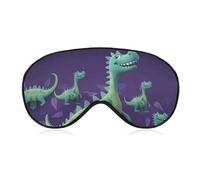Cartoon Dinosaur Sleep Mask for Women Men Side Sleeper Eye Cover with Adjustable Strap Soft Breathable Blackout Mask Slip-Free Deep Sleeping Travel Essentials
