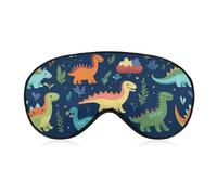 Cartoon Dinosaur Sleep Mask Lightweight Blindfold Eye Mask with Adjustable Strap for Men Women