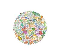 Cartoon Dinosaur Stickers 100 Count Cute Decal Set, Soft Pastel Artwork, Notebook Journal Water Bottle Phone Case Luggage Personalizing Supplies Dinosaur Stickers Cartoon Dino Decals Pastel Sticker