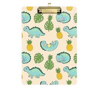 Cartoon Dinosaur Tropical Pattern Binder with clipboard Inside Waterproof for Teacher Must Haves for Classroom Elementary Size 9 x 12