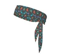 Cartoon Dinosaur Unisex Sports Head Tie - Double-Sided, Moisture-Wicking Workout Headband, Adjustable Knotted Band for Running, Yoga & Gym